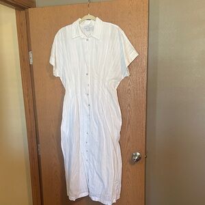 Ann Taylor Weekend White Midi Dress